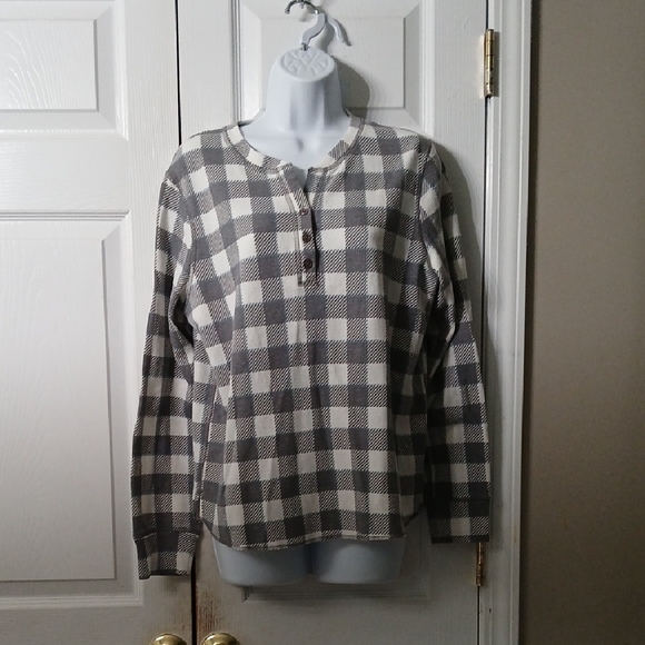Warm Essentials by Cuddle Duds gray white thermal long sleeve top Sz XL NWOT - Picture 1 of 8